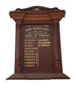 “Royal George Lodge No. 71” Roll of Honour